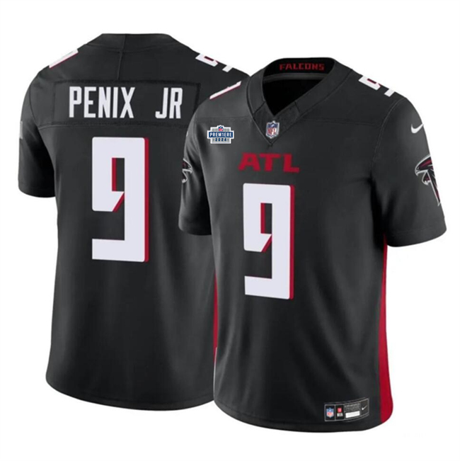 Men's Atlanta Falcons #9 Michael Penix Jr Black 2024 With Draft Patch F.U.S.E Vapor Untouchable Limited Football Stitched Jersey